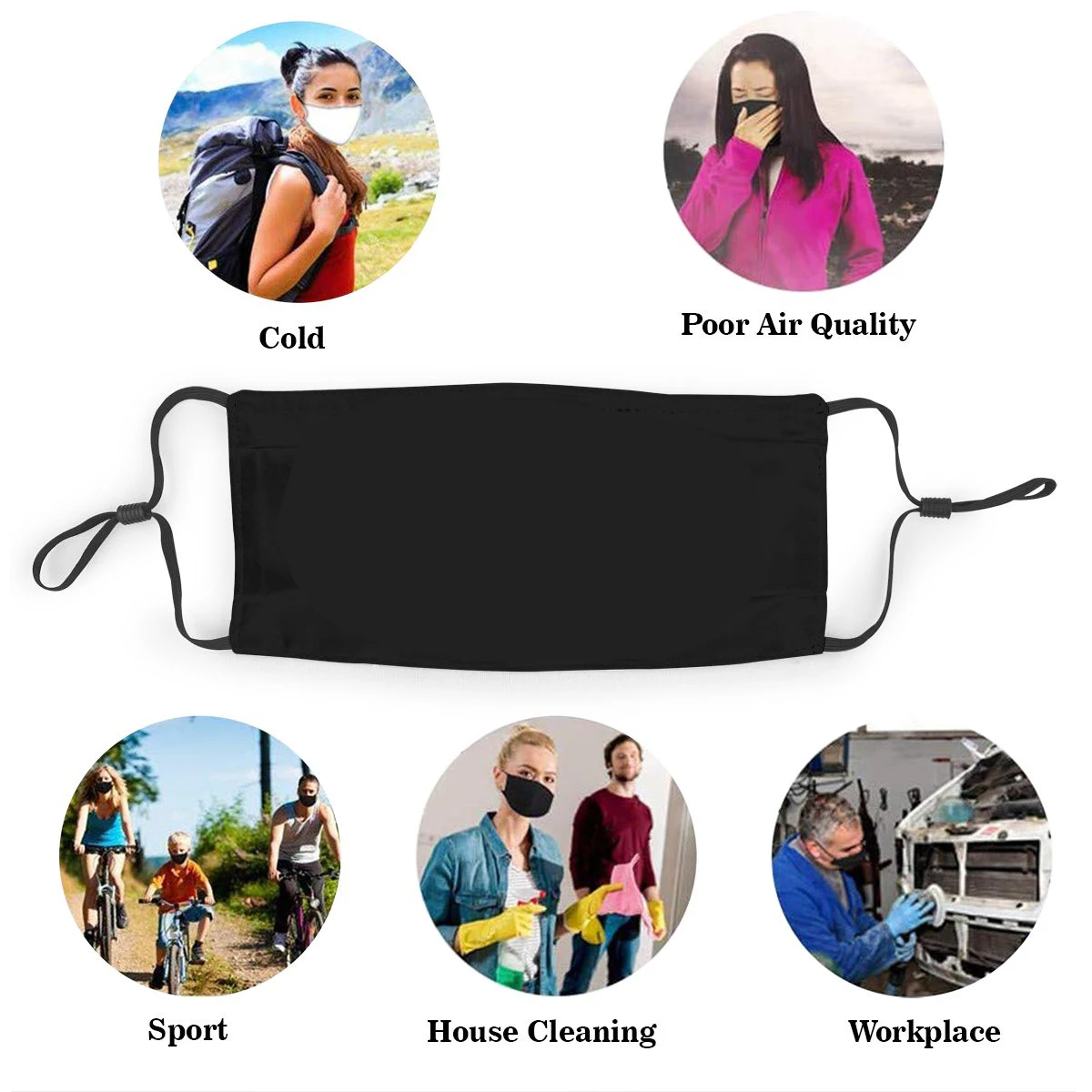 Маска для лица панда рот как я ролл маска с 2 фильтрами из полиэстера милая