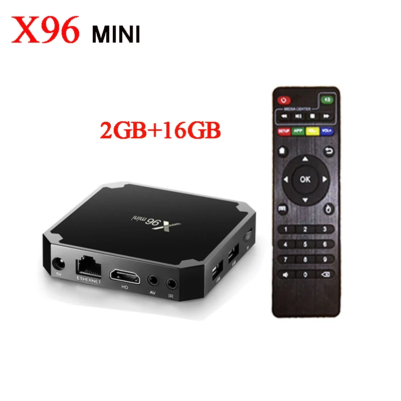 X96 мини-приставка Android 7,1 коробка Android Amlogic S905W четырехъядерный ARM Cortex A53 2GHz WIFI2.4G HDMI2.0 4K медиаплеер - Цвет: 2GB 16GB