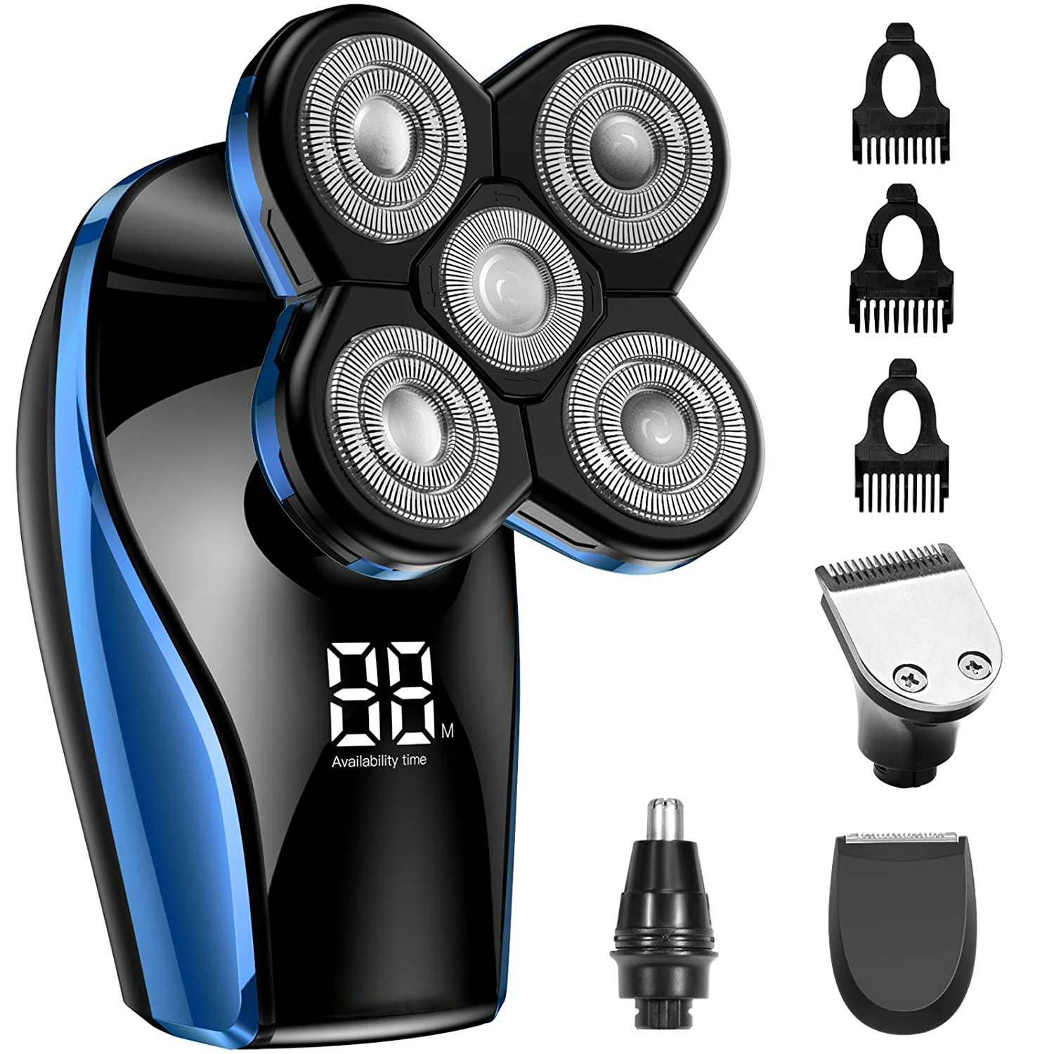 Barbeadores de Cabeça para Homem Elétricos para Homem com Display Flutuante à Prova Elétricas com Careca Barbeadores Mais Rápido-carregamento 5d Dbald Água Lâminas Elétricas com Led