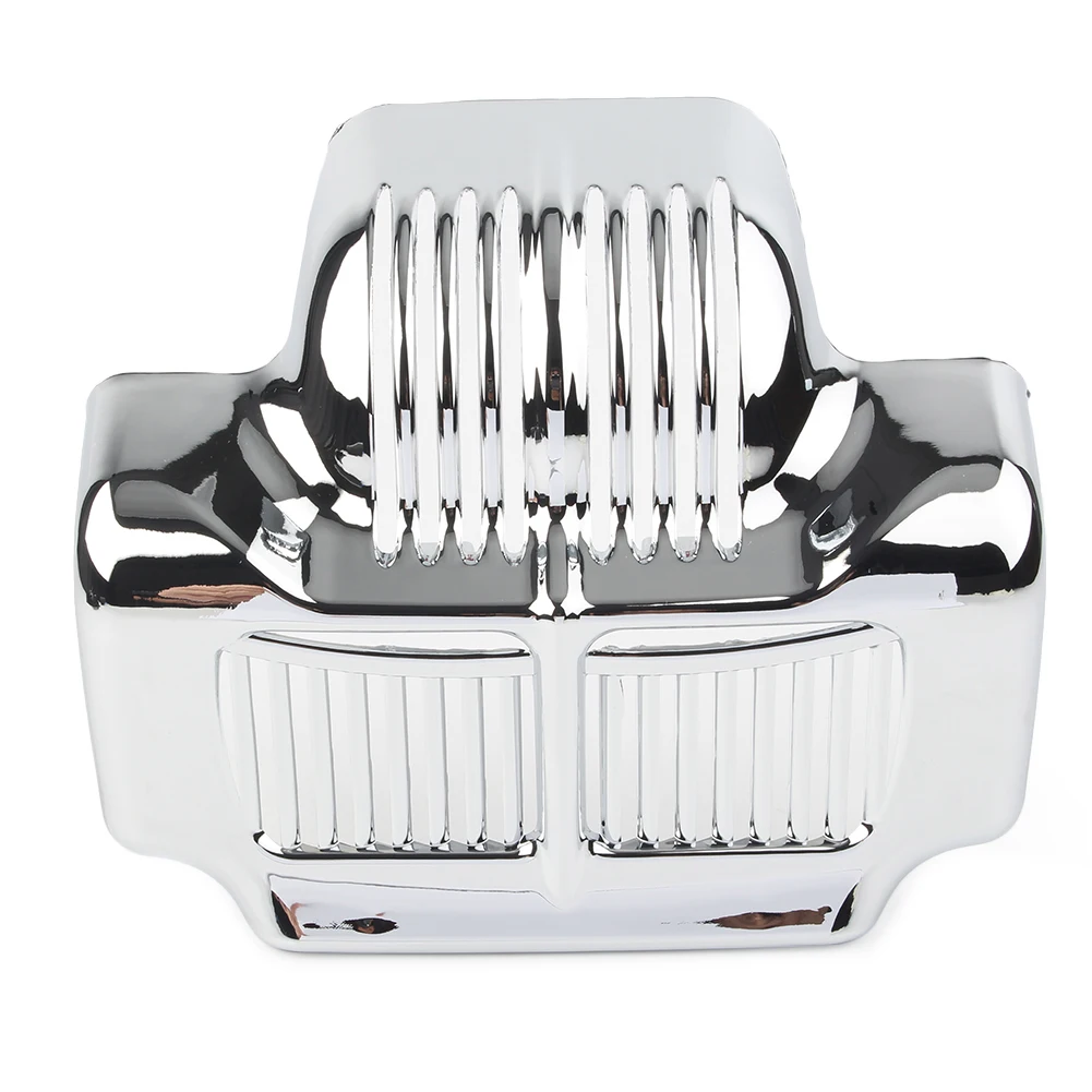 Chrome Крышка масляного радиатора мотоцикла для Harley Touring Electra модель Road Street Glide 2011 2012 2013 ABS пластик черный/хром - Цвет: Chrome