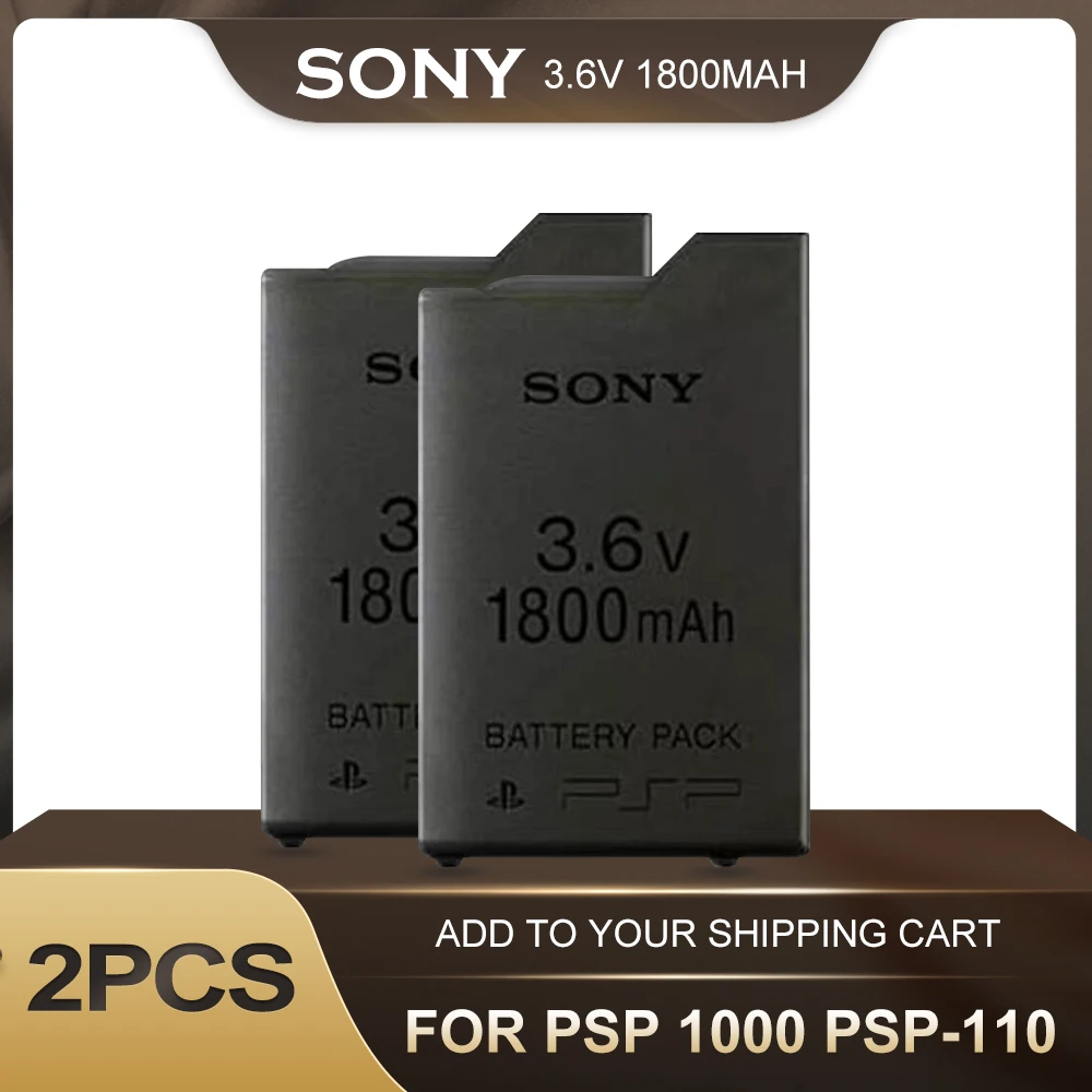 2 шт. литий ионные аккумуляторные батареи 3 6 В Sony 1800 мАч для PSP 1000 110|Перезаряжаемые