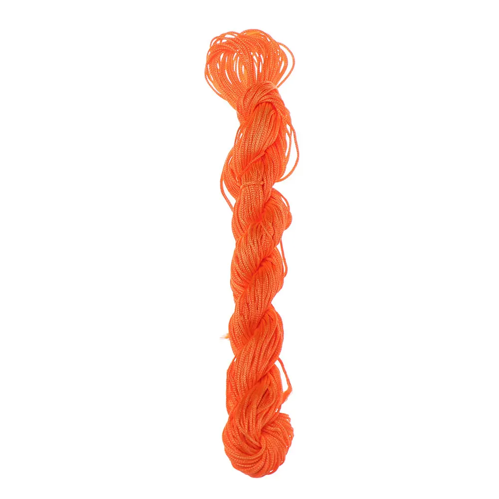 orange 1,0 мм нейлоновый шнур, нить, шнур, бисер, Детская соска, зажим, цепь, жевательная цепочка, китайский узел, макраме, кулоны, плетеная веревка - Цвет: orange