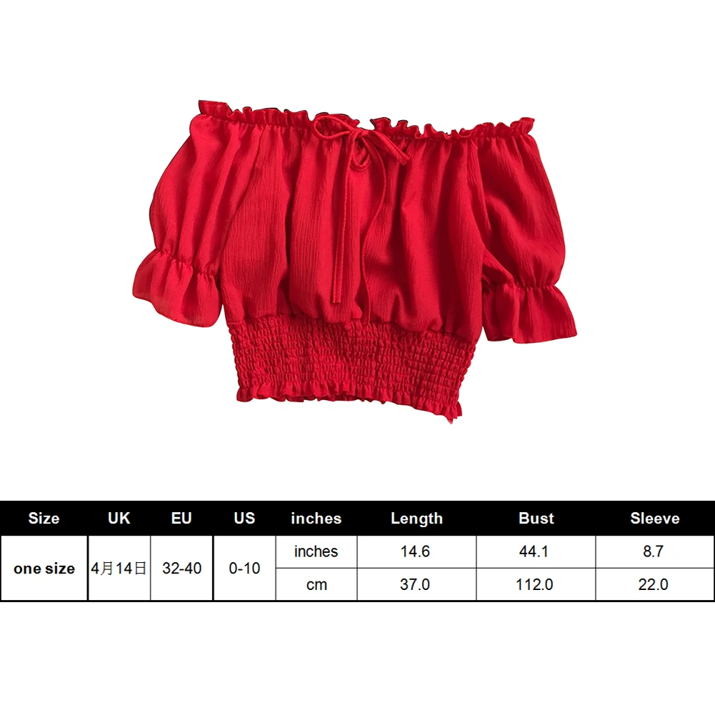 Summer Lantern Sleeve Strapless Women Crop Top Girls Off Shoulder Club Tank Pullover #734 | Женская одежда