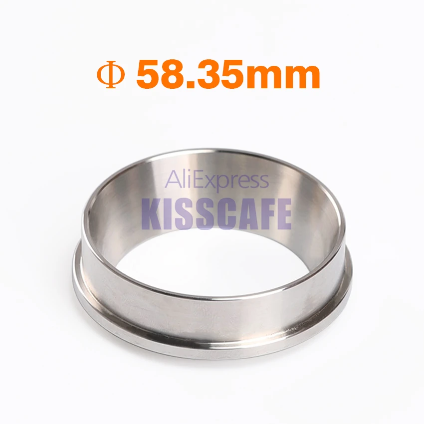 58.35mm 51/53/57,5/58/58,35 мм Нержавеющая сталь интеллигентая(ый) Дозирующее кольцо пивоварения чаша Кофе порошок для приготовления эспрессо бариста Воронка Portafilter - Цвет: 58.35mm