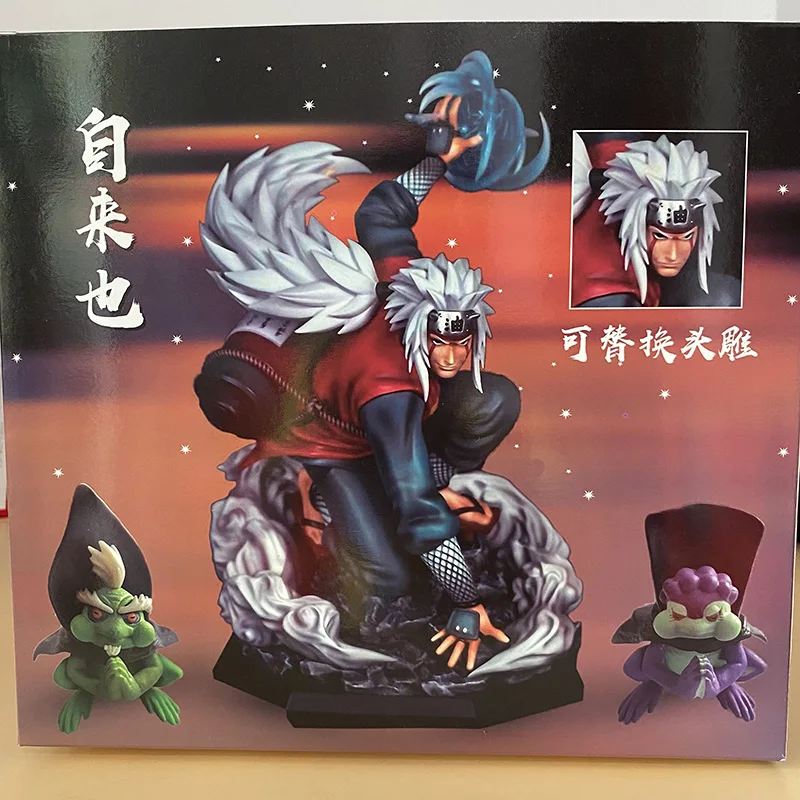 Наруто Аниме Jiraiya фигурка Shippuden ПВХ Ниндзя Хама Sennin Gk статуя с лягушкой