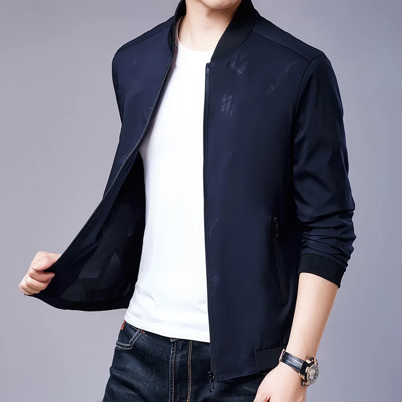 2019 мужская одежда среднего возраста Свободное пальто для отдыха Осенняя тонкая