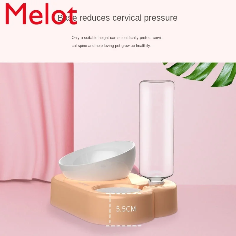 

High-End and Cute Cat and Dog Bowl Small Dog Cat Kittens Pet Cat Supplies Drinking Water Feeding Anti-Tumble