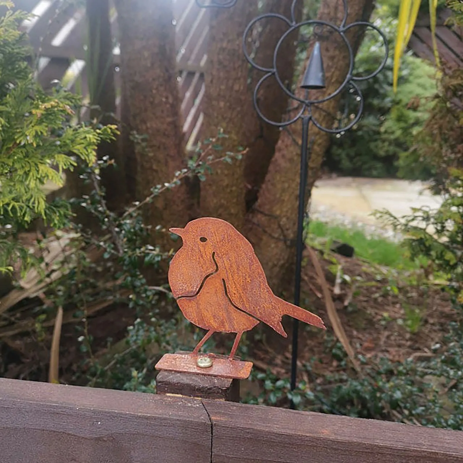 Rustys Металлическая Птица стальное украшение ржавая птица дикая искусство лесных