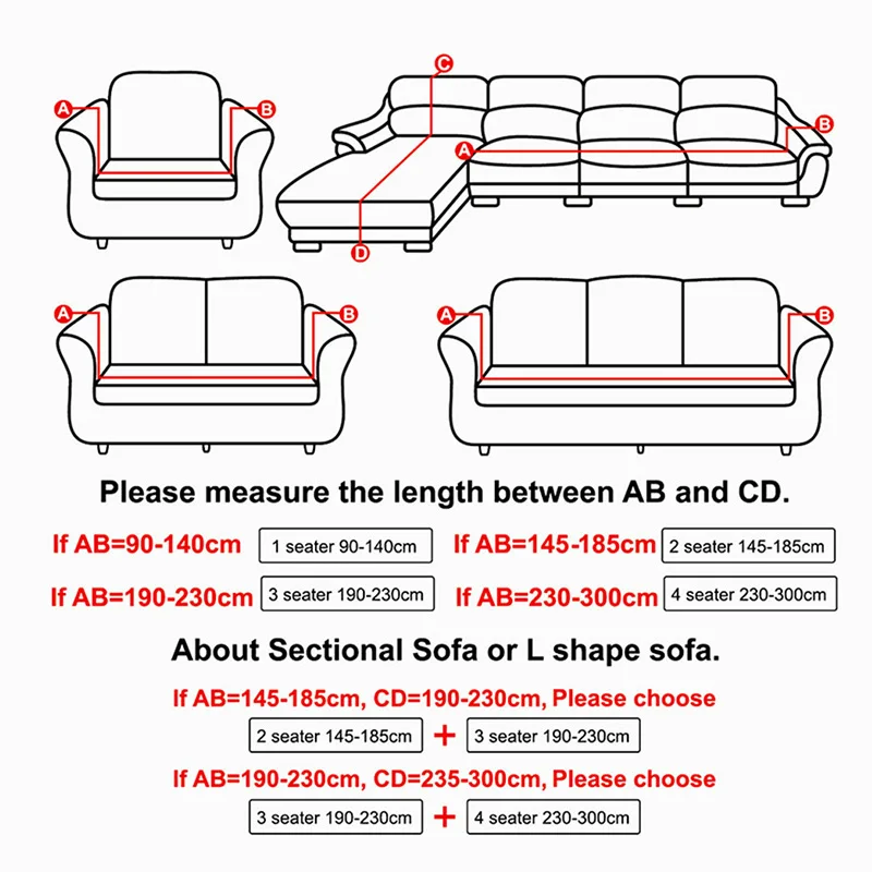

Waterproof Sofa Slipcovers Thick Modern Living Room Sectional Couch Cover for Dogs Pets Cats Furniture Protector Stretch Elastic