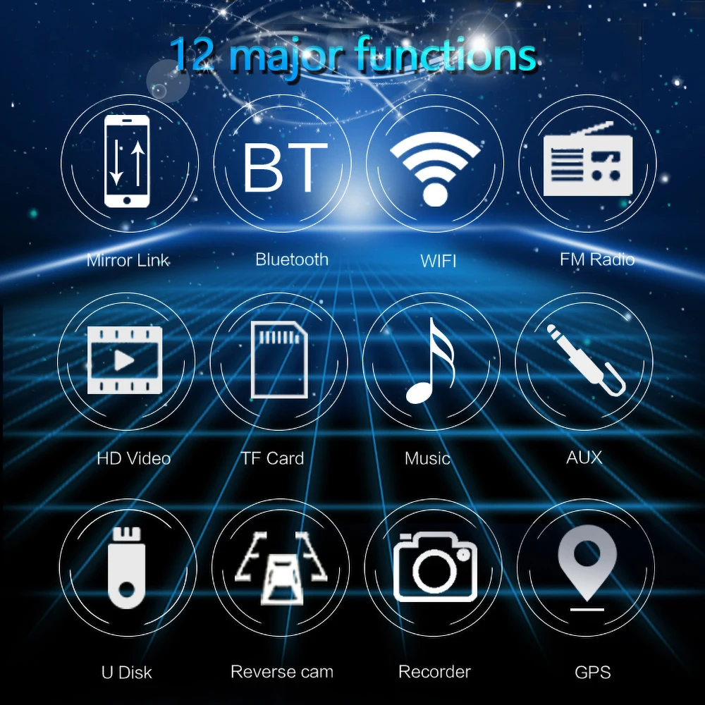 Автомагнитола 2 Din Bluetooth GPS Wi-Fi Авторадио Mirrorlink аудиоплеер для Ford Focus 3 Mondeo Mk4 Passat B5 B6