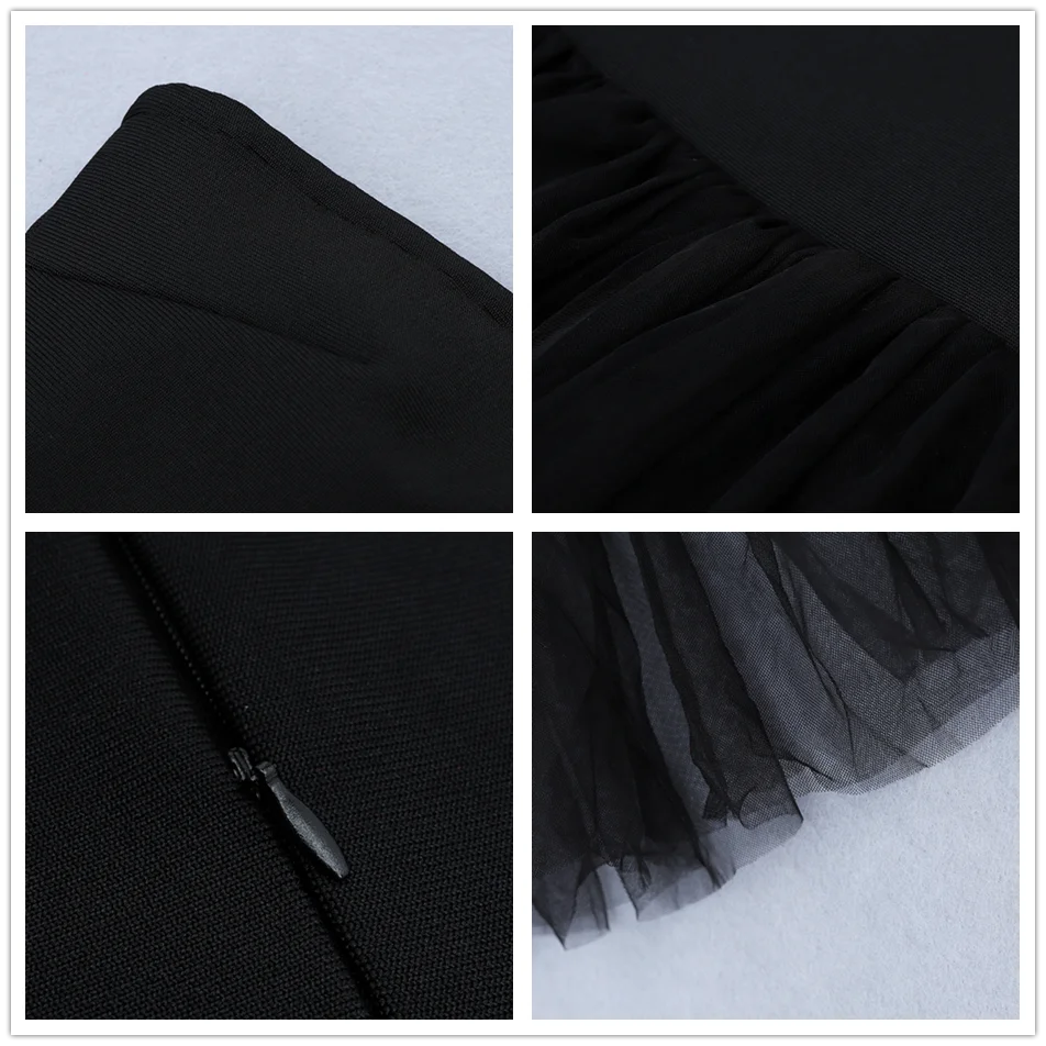 Сексуальное платье без бретелек из вискозы Бандажное длинное русалки черное