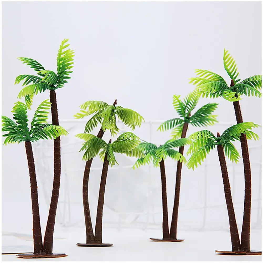 Пластиковое искусственное растение мини кокосовое дерево инструмент для