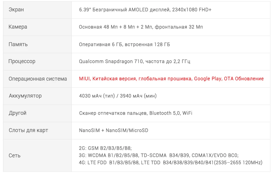 Глобальная Встроенная память Xiaomi Mi CC9 6GB 128GB 32MP фронтальная камера мобильный телефон Snapdragon 710 6,3" 48MP Тройная камера в дисплее отпечатков пальцев