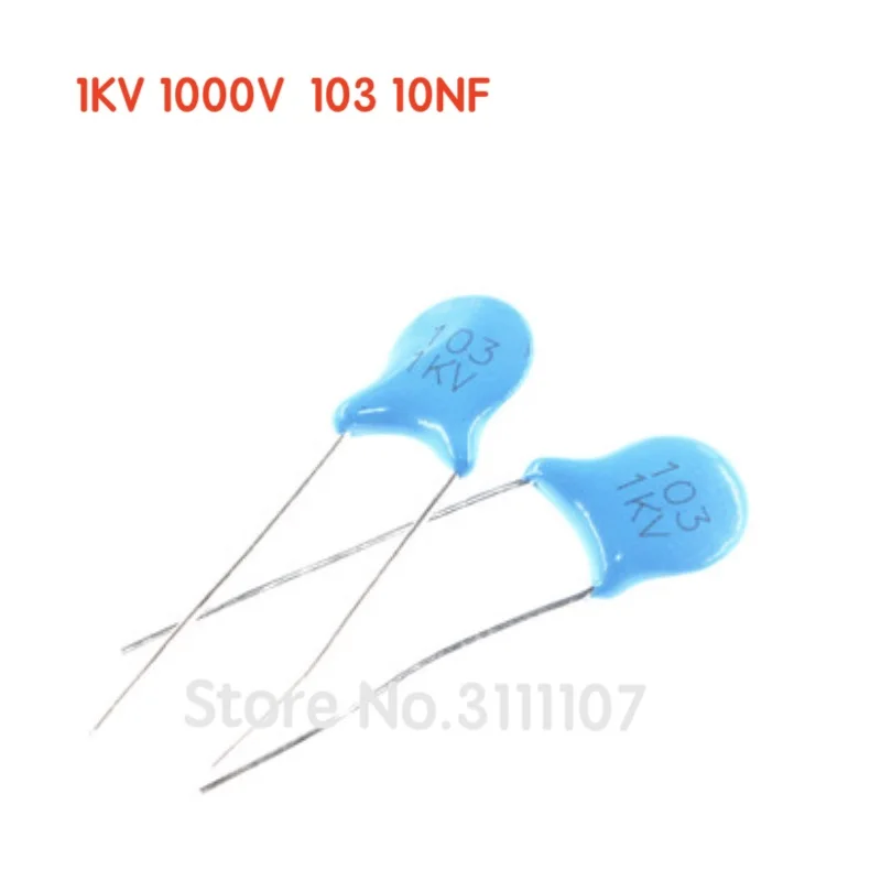 

100PCS/LOT 1KV 103 10NF High Voltage Ceramic Capacitors DIP Capacitance 1000V 10nf