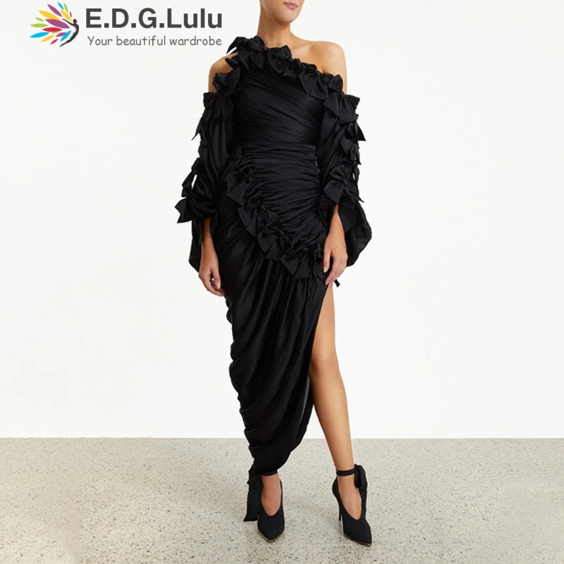 EDGLuLu женское дизайнерское подиумное платье 2019 высокое качество сексуальное