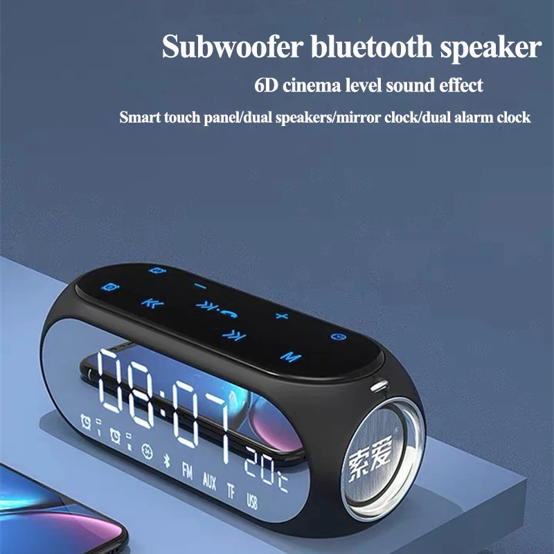 

LED display Portable Speakers Bluetooth Column Wireless Outdoor subwoofer Smart touch Double diaphragm music soundbar for home