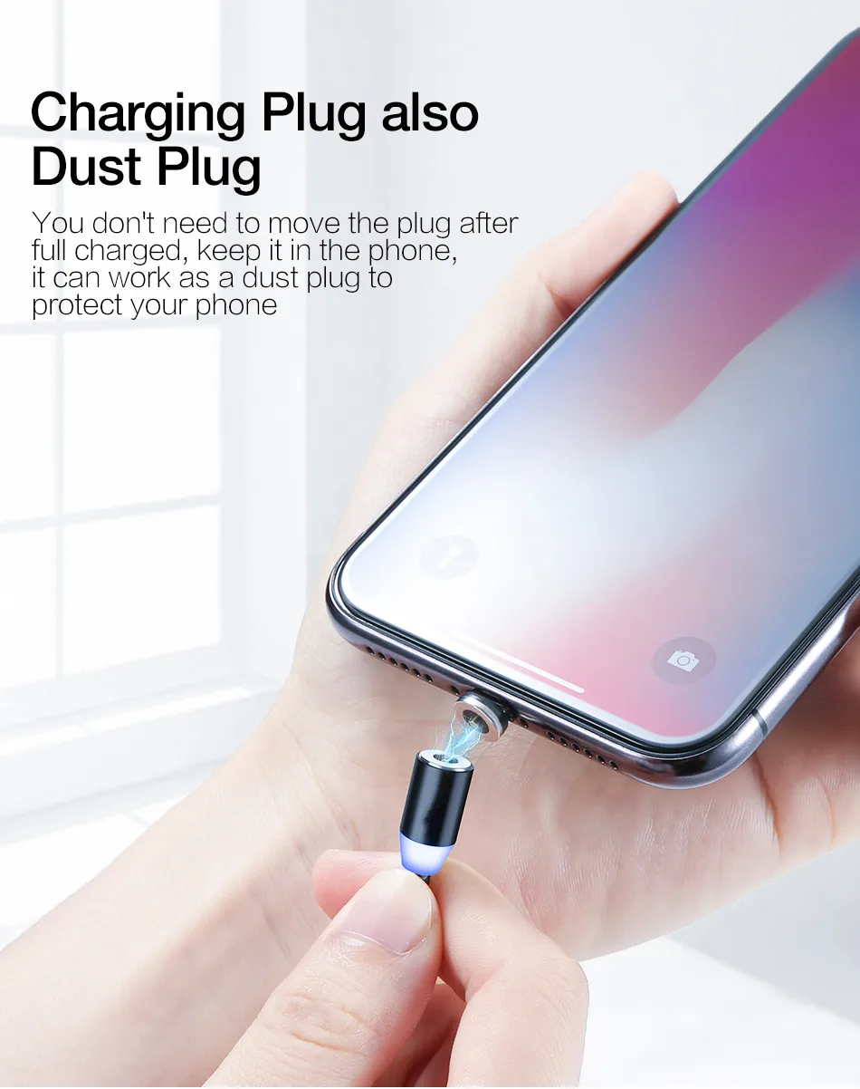 Настенное зарядное устройство 5 В 2 А Магнитный зарядный кабель Micro usb для