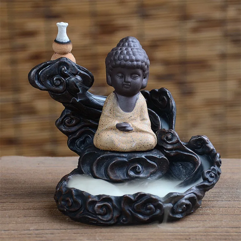 Blackflow благовония горелка рокерский Будда маленький монах пуля ладана держатель