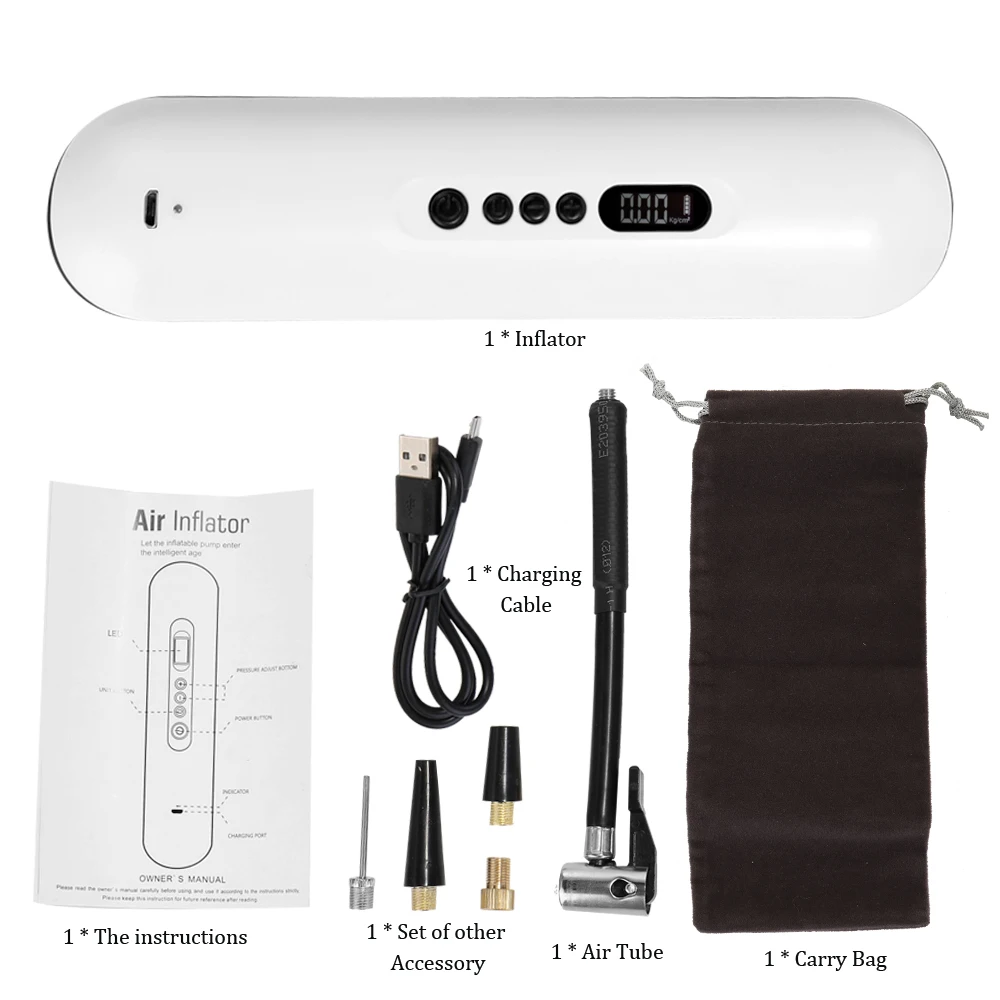 Аккумуляторный аккумулятор Электронный насос для велосипеда велосипедный с