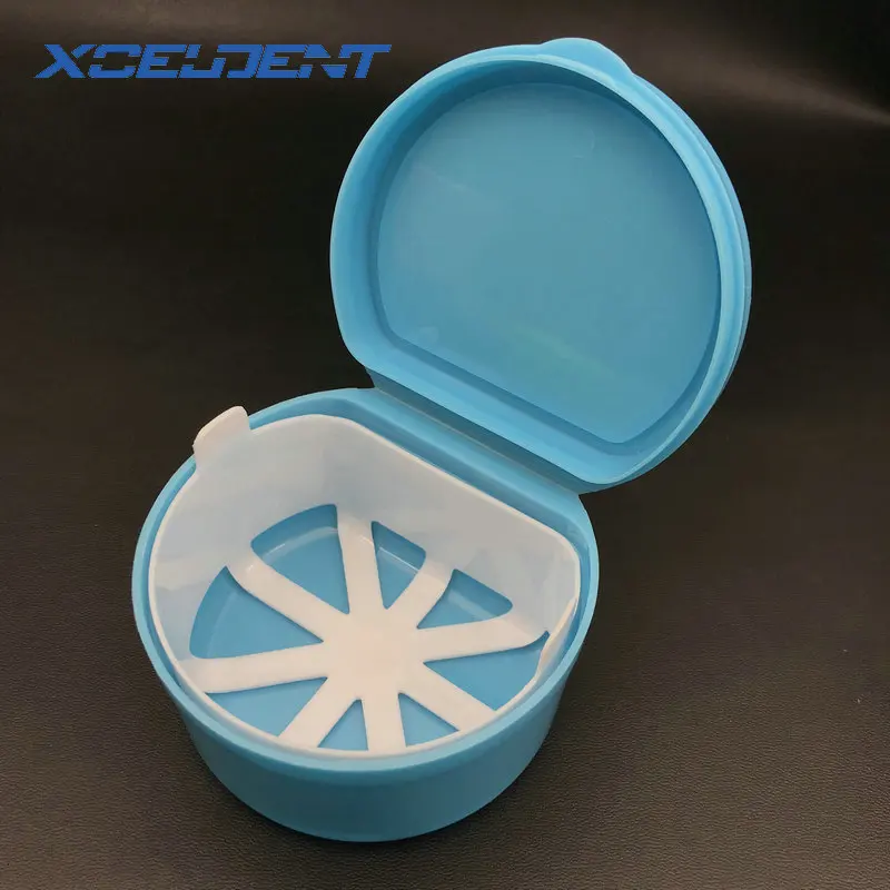 Light Blue Зубной протез, чехол для ванной, стоматологическая ложная коробка для хранения зубов с подвесным контейнером, зубные протезы, модель для ложных зубов#9 - Цвет: Light Blue