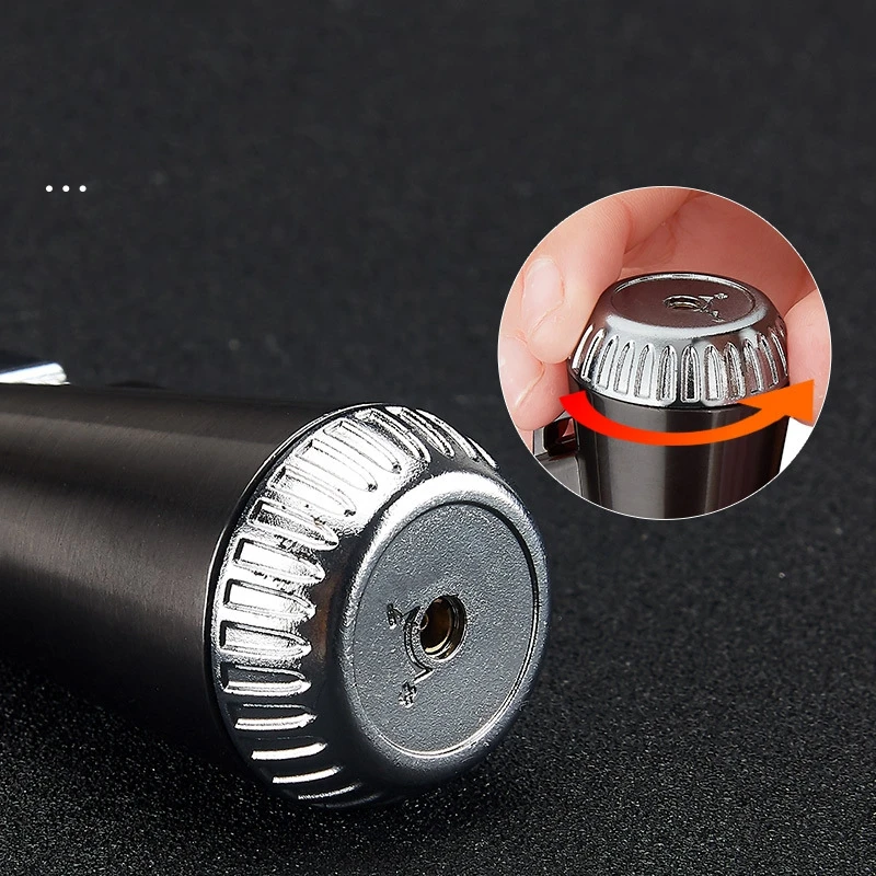 Креативная ветрозащитная зажигалка металлическая трубка для сигар надувная