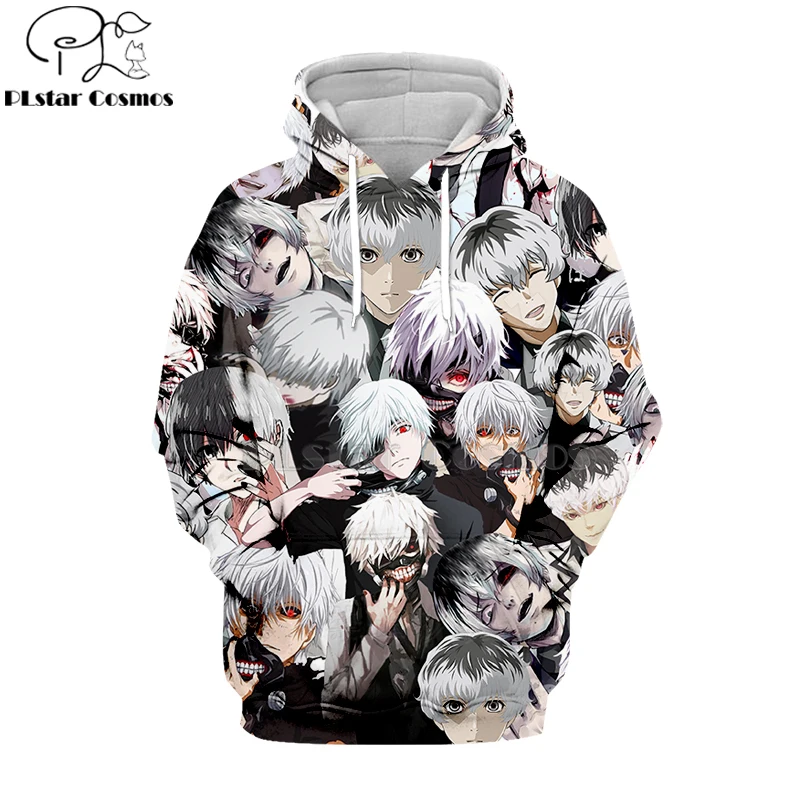 PLstar Cosmos Токийский Гуль Аниме толстовки тёмно синий Готический стиль пуловеры