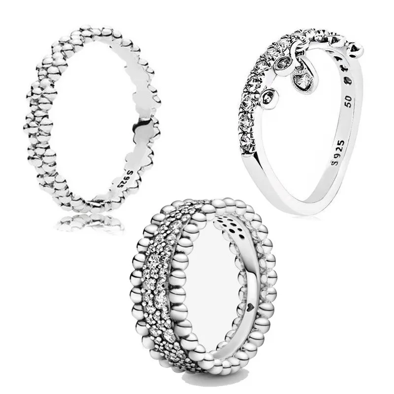 

New Hot 925 Sterling Silver Plate Ring Retro Style Simple Fashion Original Women's Ring Wedding Ring Engagement Jewelry