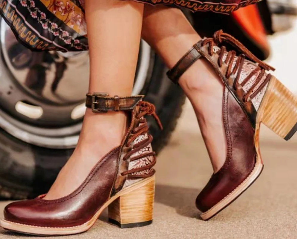 

Women Summer Fashion Sandals Woman Leather High Heels Girl Party Slides Pumps Sandalias Mujer Sapato Feminino Female Shoes