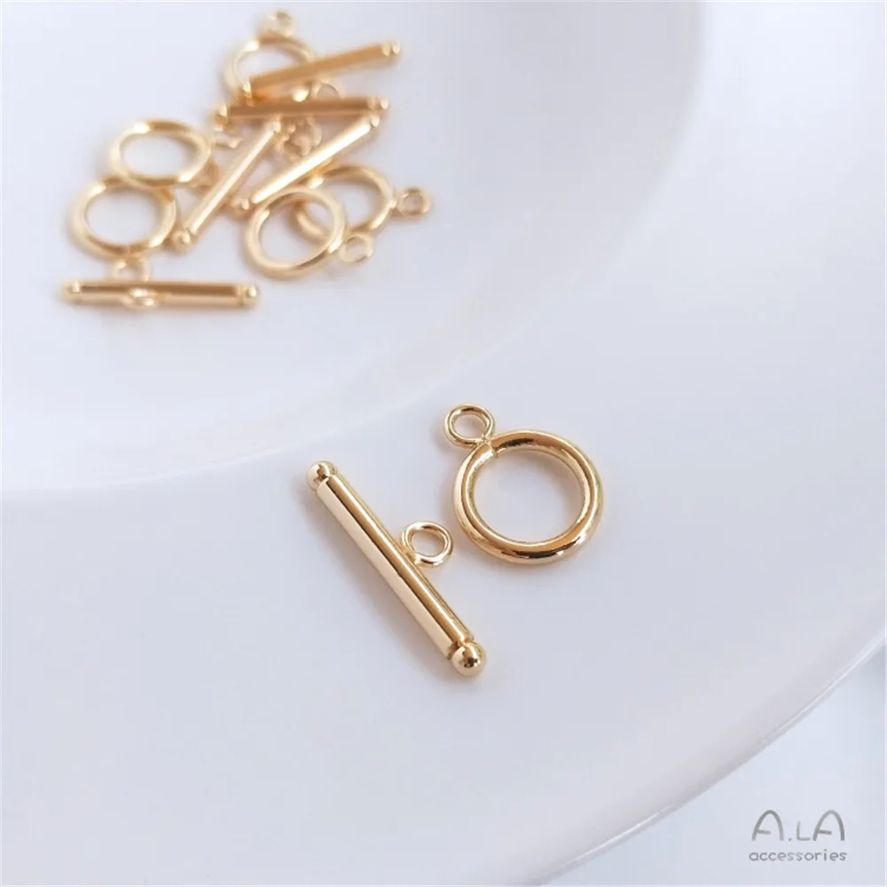 

14K Gold Plated OT Buckle Bracelet Buckle Crystal Pearl Necklace Buckle Connection Buckle DIY Jewelry Accessories