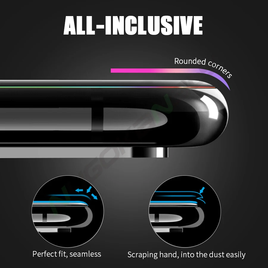 20D закругленный край Полное покрытие закаленное стекло для iPhone 7 8 6 6s Plus Защита