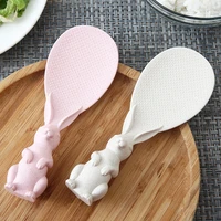 kitchen non stick rice paddle spoon tablespoons lovely standing soup ladle rabbit bunny shape handle shovel kitchenware kitchen