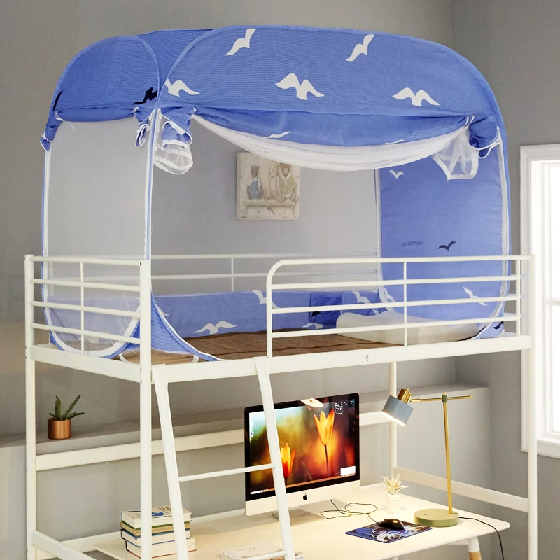 

Student dormitory bed curtains mosquito nets and shading all-in-one installation-free upper and lower bunk 0.9m single 1.2m