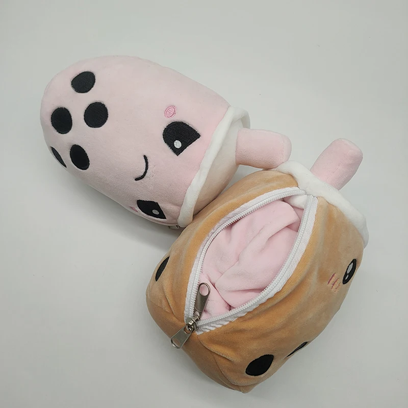 Двухсторонний двусторонний/потайной мешок Boba Plushie пузырьковый чай плюшевая