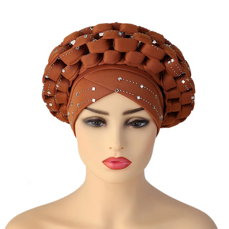 

2022 African Caps Snes Hijab Gele Headtie Al Turban Head Wrap Ladies Hat Cap Headtie Gele77 Fast Free Shipping