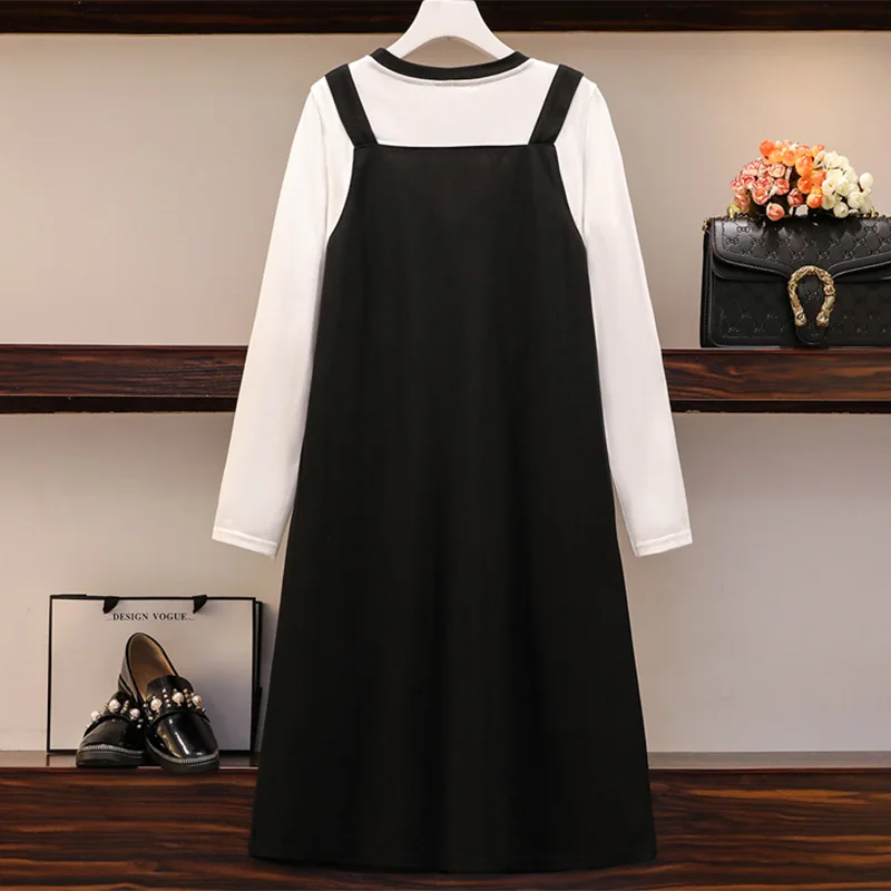 Плюс размер Осеннее Полосатое лоскутное платье для женщин 2020 новое повседневное