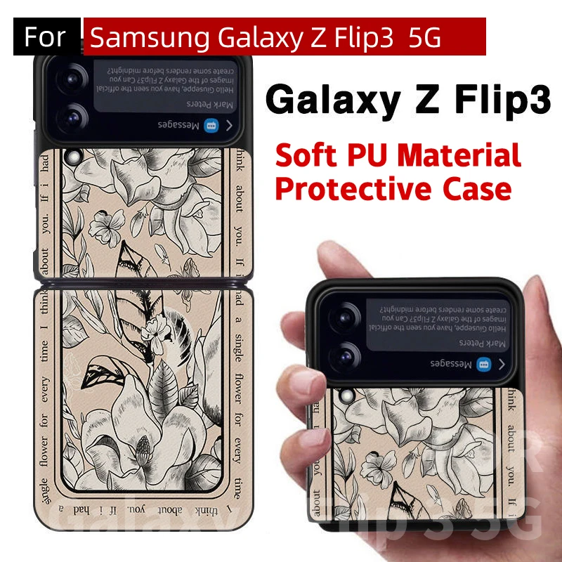 

For Samsung Galaxy Z Flip3 Case,Galaxy Z Flip 3 PU Case