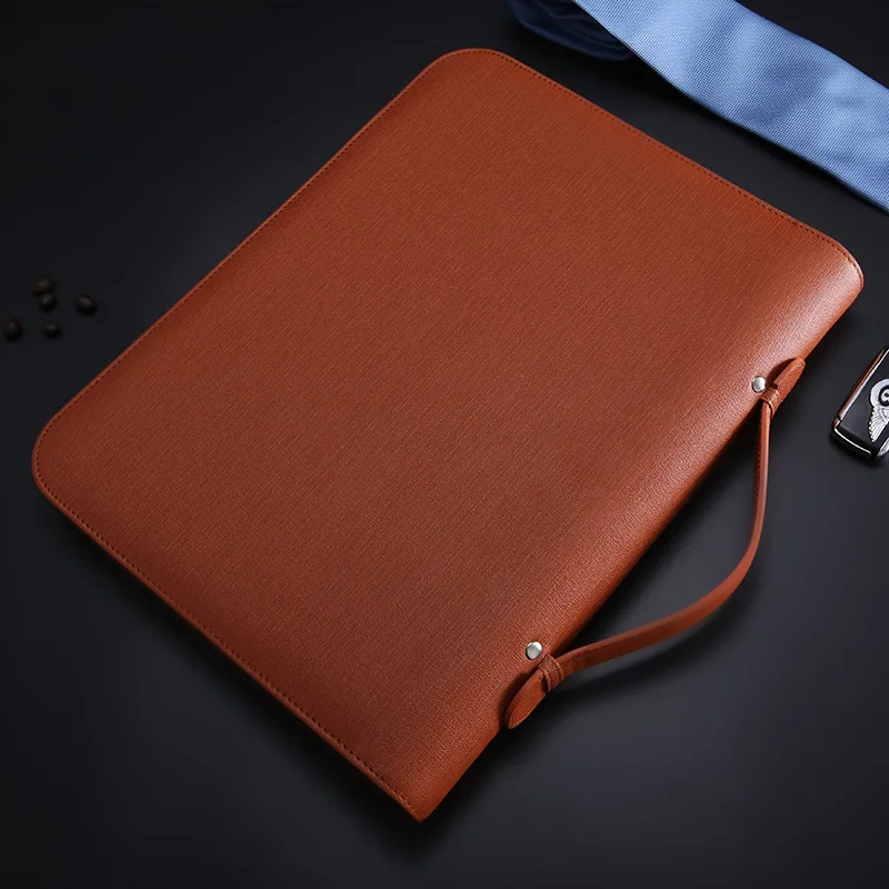 A4 Padfolio файл зажим для шкафа роскошный скоросшиватель фишарио Органайзер держатель деловые кольца менеджер портфель на молнии спиральная записная книжка
