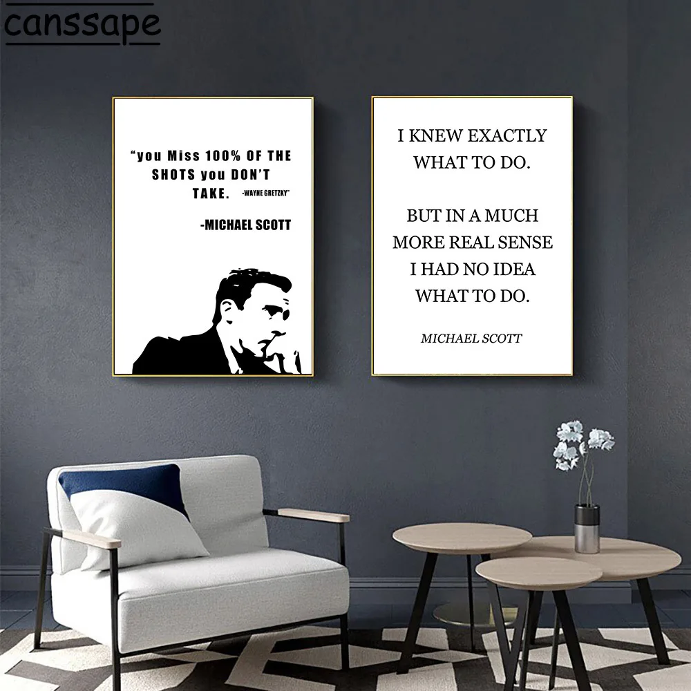 Офис ТВ-шоу художественный холст постер картина минималистский с Майклом