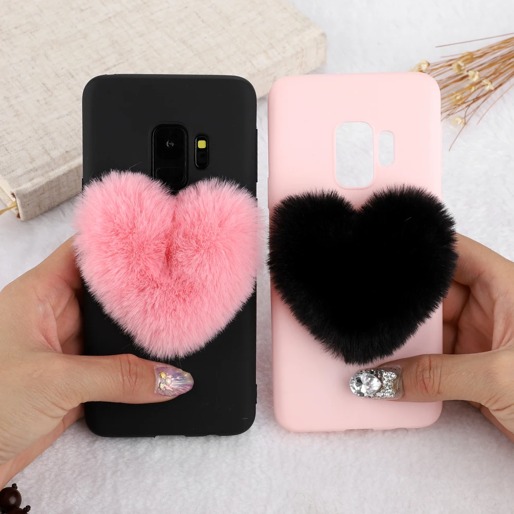 L-FADNUT Меховой чехол для samsung Galaxy S10 S10E S9 S8 Plus S7 Edge Роскошный милый плюшевый Силиконовый противоударный мягкий ТПУ защитный чехол