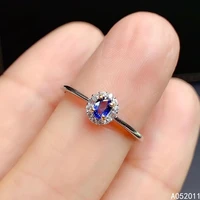 kjjeaxcmy fine jewelry natural sapphire 925 sterling silver lovely new gemstone women ring support test hot selling