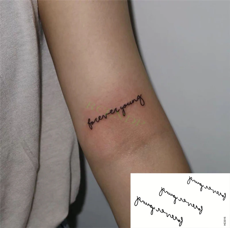 

Водостойкая Временная тату-наклейка, красивые милые линии с буквами, дизайнерские тату флэш-тату, искусственные татуировки для детей, мужчи...