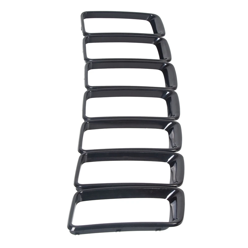 

for 2014-2016 Jeep Grand Cherokee Gloss Black Trim Ring Grille Insert Set Vent Hole Trim Ring Cover 68261150AA