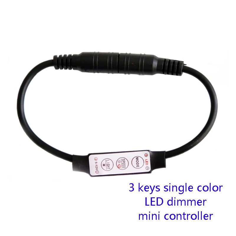 12 В мини 3 клавиши одноцветный светодиодный регулятор яркости диммер для 3528 5050