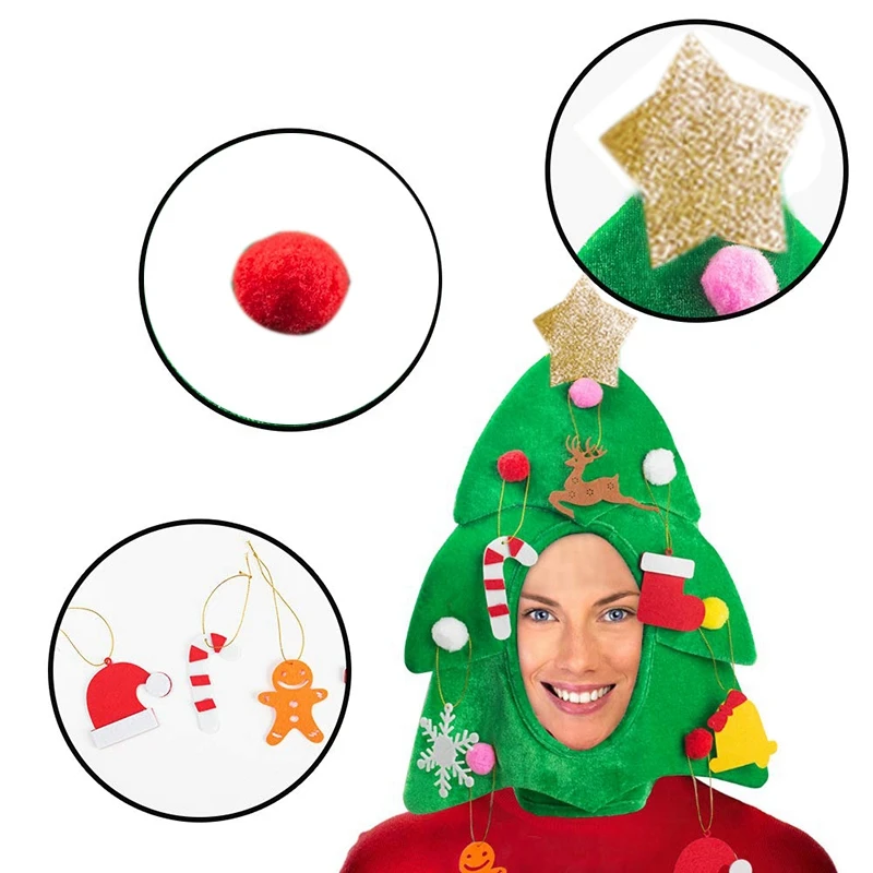 Шляпа с рождественской елкой забавная Рождественская шляпа новинка шапка Санта