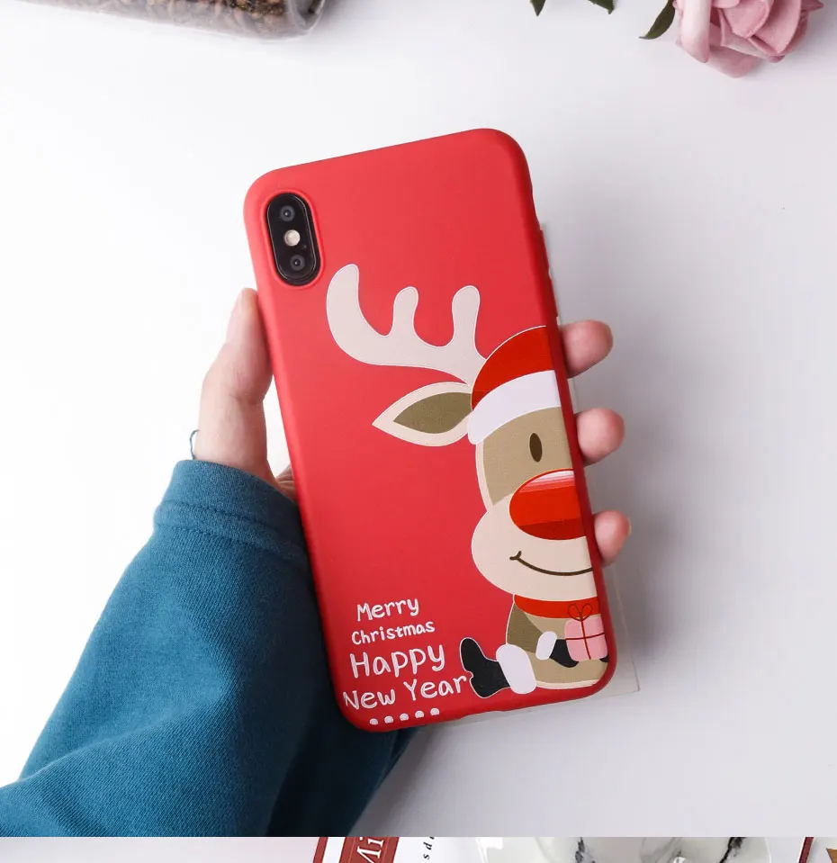 ZNP силиконовый чехол для iphone 11 Pro 6 6s 7 8 Plus чехол для телефона Санта Клаус Рождество для iphone X XS Max XR 11 ТПУ мягкий чехол