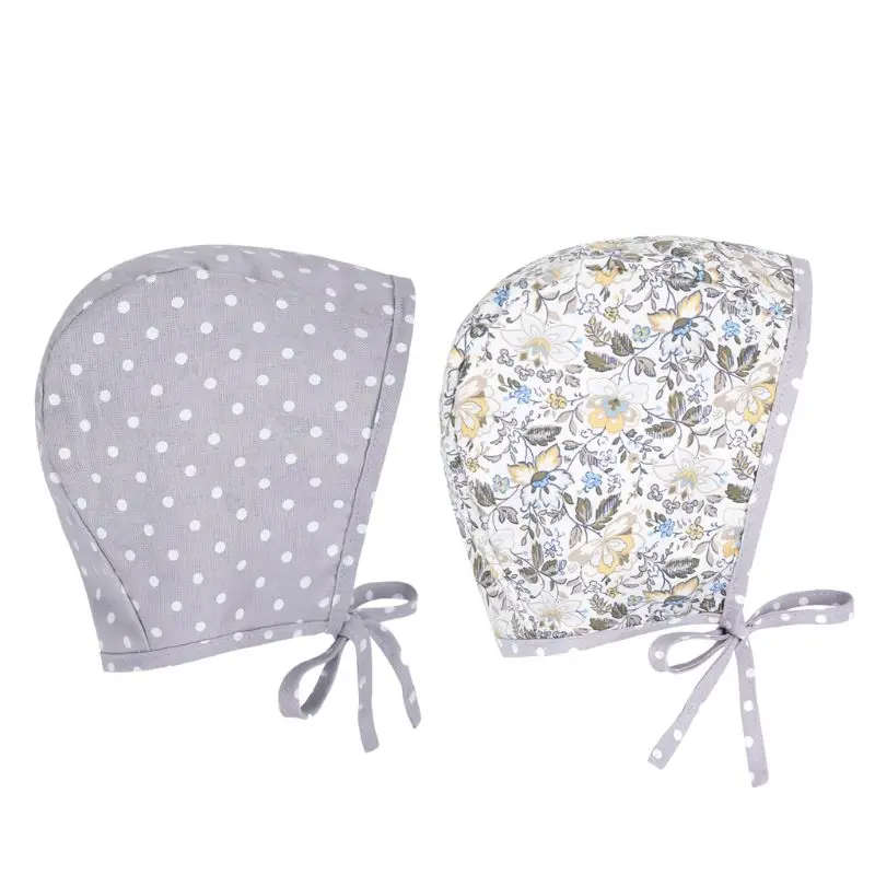 

1pc Newborn Baby Double Side Floral Vintage Hat Cotton Linen Beanie Infant Props Cap Summer Bonnet Hat 0-24m