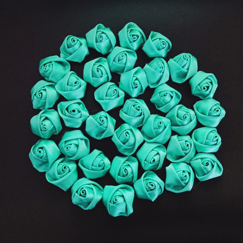 50 шт./упак. Тиффани синие розы ручной работы маленький размер 2 5 см атласная роза