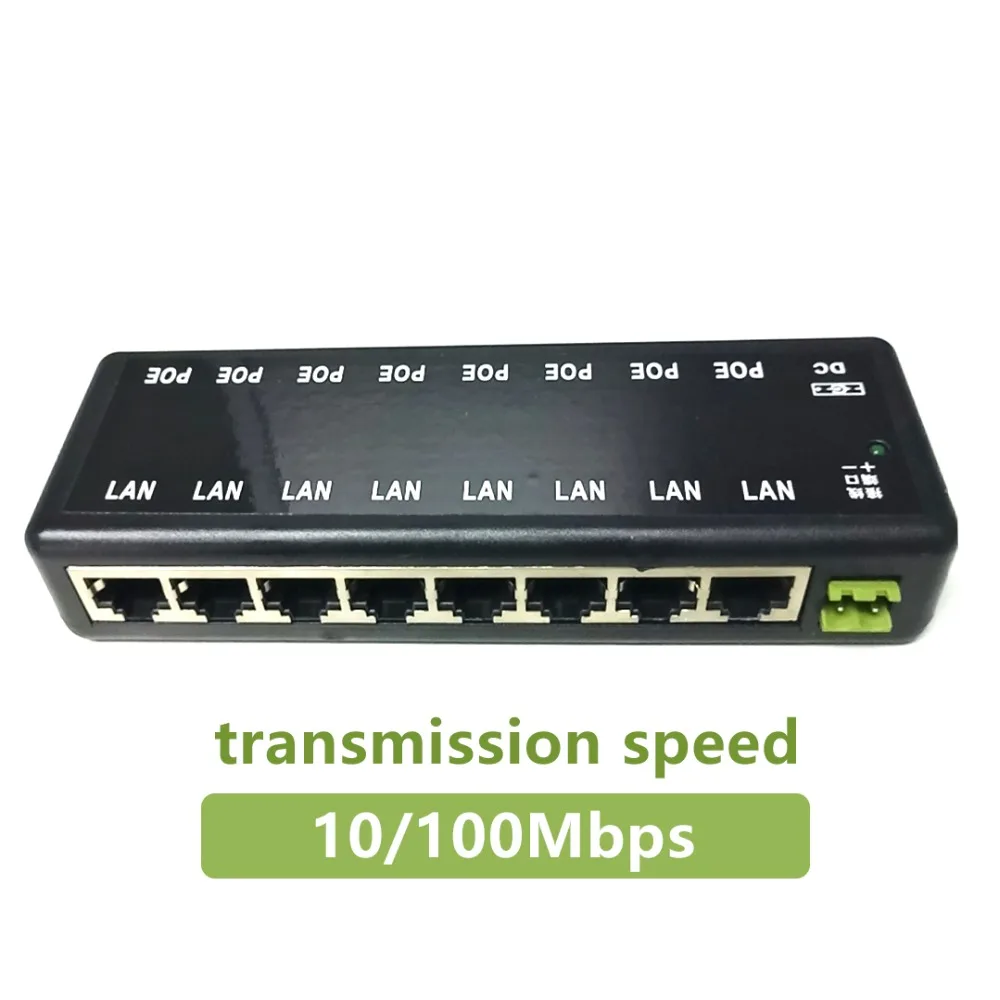 8 портов PoE инжектор адаптер пассивный 8CH CCTV камера источник питания Ethernet POE