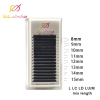 l curl all thickness faux mink material individual false eyelash extension russian volume lash extensions