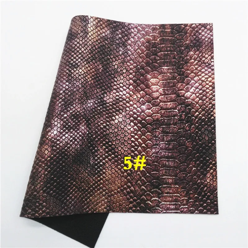 5 Glitterwishcome 21X29 см A4 размер винил для бантов металлическая змеиная кожа, синтетическая искусственная кожа листы для бантов, GM494A - Цвет: 5
